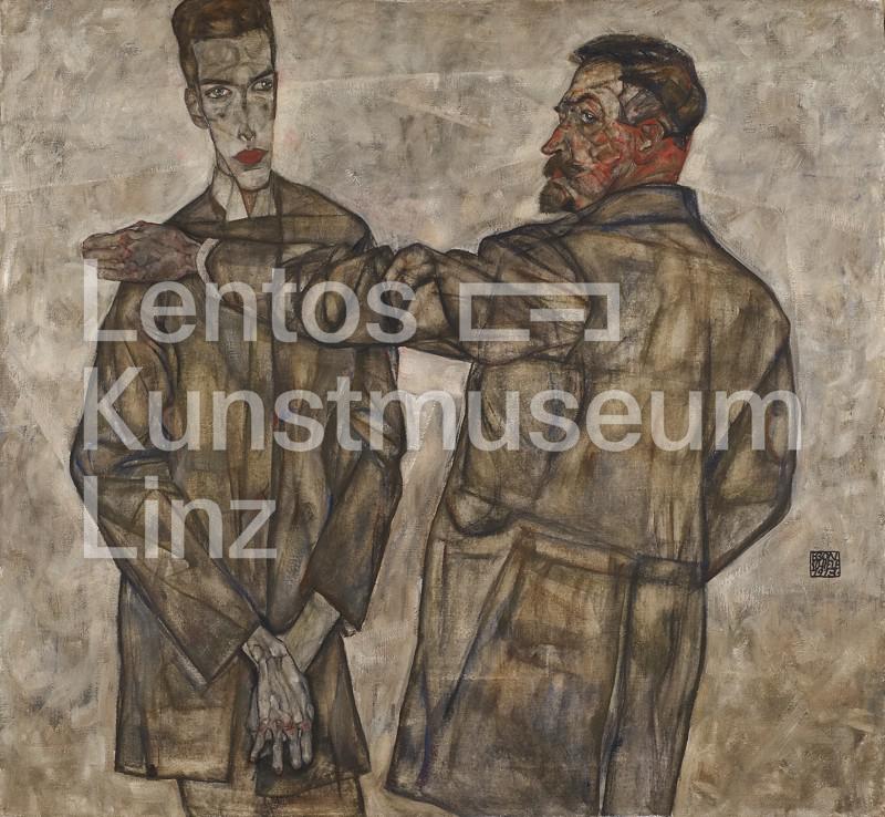 [12] - Schiele Egon, Doppelbildnis Heinrich und Otto Benesch